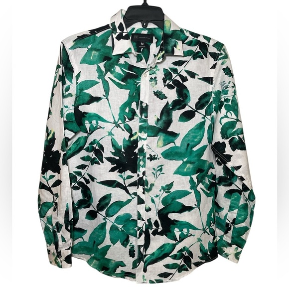 I.N.C Mens Floral Button Down Shirt sz M - Picture 1 of 7